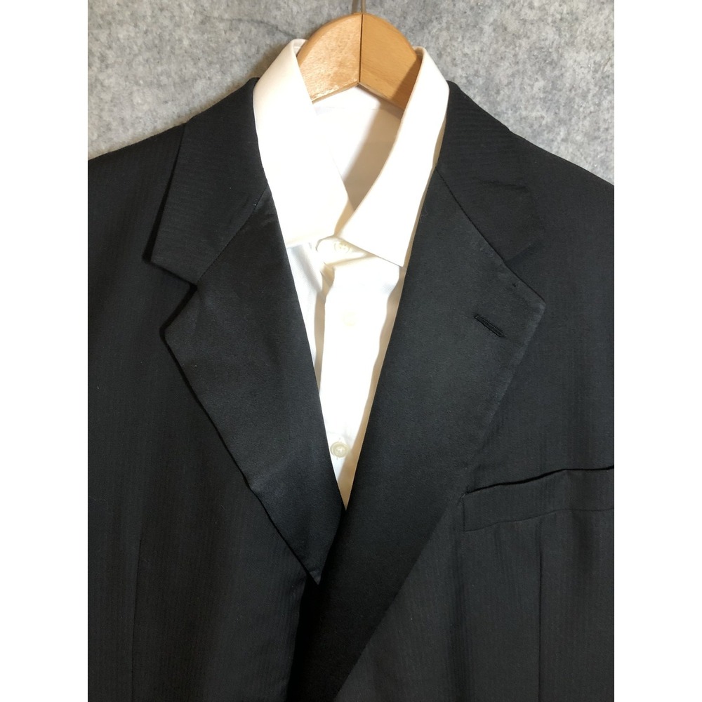 Vintage Hickey-Freeman Blazer Mens 46 Tasmanian Wool Formal Loro Piana Italy